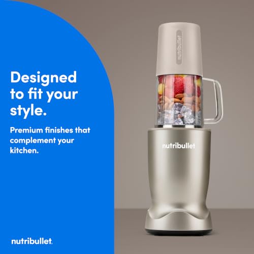 nutribullet Turbo Tumbler Edition, Personal Blender For Smoothies & Frozen Drinks, 24 Ounce Tumbler with boot, 32 Ounce Cup, Travel & To-Go Lids, 1000 Watt, Dune Beige, NB30400DB - image 3
