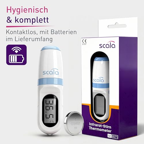 Scala 01487 SC 8271 - Termómetro de frente por infrarrojos, Color blanco, 36 gr - imagen 6
