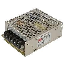 Mean Well RS-35-5 Enclosed Switching AC-to-DC Power Supply, Single Output, 5V, 0-7A, 35W, 1.4" H x 3.2" W x 3.9" L