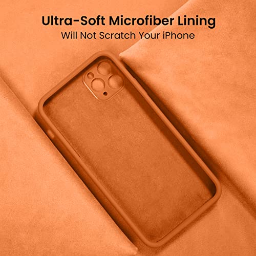 Image of FireNova Designed for iPhone 13 Pro Max Case, Silicone [Camera Protection] Phone Case, Soft Anti-Scratch Microfiber Lining Inside, 6.7 inch, Kumquat