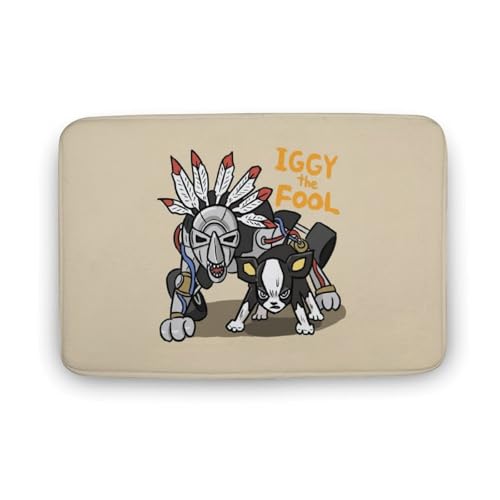 フロアマット ジョジョの奇妙な冒険 イギー バスマット 風呂マット 玄関マット 足ふきマット 丸洗い 洗濯 台所 19.7"x31.5"