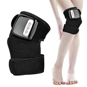 Gobesty Knee Massager, 3 in 1 Heated Knee Pads, Heated Knee Brace Wrap, Rechargeable Heated and Vibration Knee Massager Joint Pain Relief, Support Brace Wrap for Knee/Elbow/Shoulder Relax