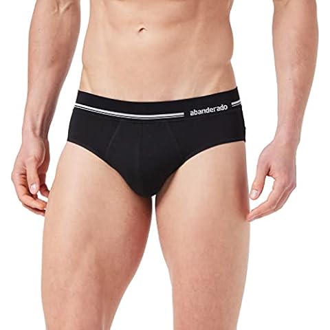 Abanderado Slip Negro XL de Algodón y Elastano Cover