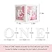First Birthday Party Decorations For Boy Or Girl 'ONE' Letters Individual Three White Transparent Square Boxes, Decor for 1 Year Old Baby Birthday Party Decor Backdrop Favors