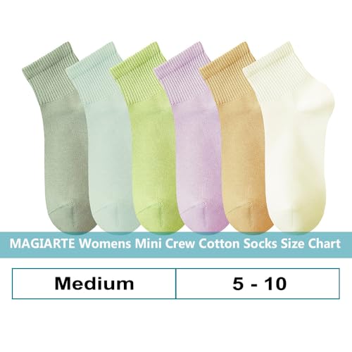 Image of MAGIARTE Womens Mini Crew Ankle Socks Athletic Casual Cotton Socks for Women