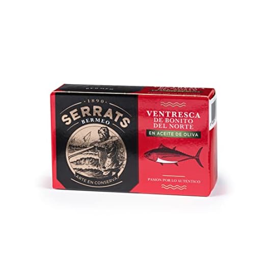 6 Unidades - SERRATS - Ventresca de Bonito del Norte del Cantábrico en Aceite de Oliva 115g