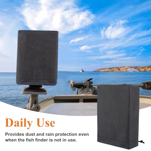 Image of Fishfinder Cover 3-10in,Depth Finder Oxford Fabric Waterproof Protection Accessories,for Hummingbird Lowrance Models,Protects Your Screen and Device from Sun Adverse Weather Damage Fishing