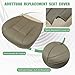NLQR Front Driver and Passenger Side Bottom Replacement Seat Covers Tan Microfiber Leather Compatible with Jeep Grand Cherokee 1999 2000 2001 2002 2003 2004