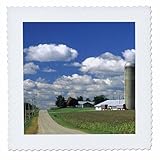 Square dimensions (in inches): 6 L x 6 W, image dimensions (in inches): 4 L x 4 W 100% poloyester; image is soft to touch. Made in USA Edges have pinking shear cut Image will not fade with washing. Image not a transfer, part of material