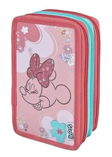 Scooli - Astuccio Scolastico Tripledecker Minnie Mouse - Grande Astuccio Scolastico Con Matite Di Alta Qualità - Pratico E Funzionale - A Partire Dai 