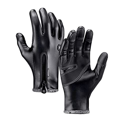 Guantes de conducción de hombres UNeedVog negros térmicos para invierno