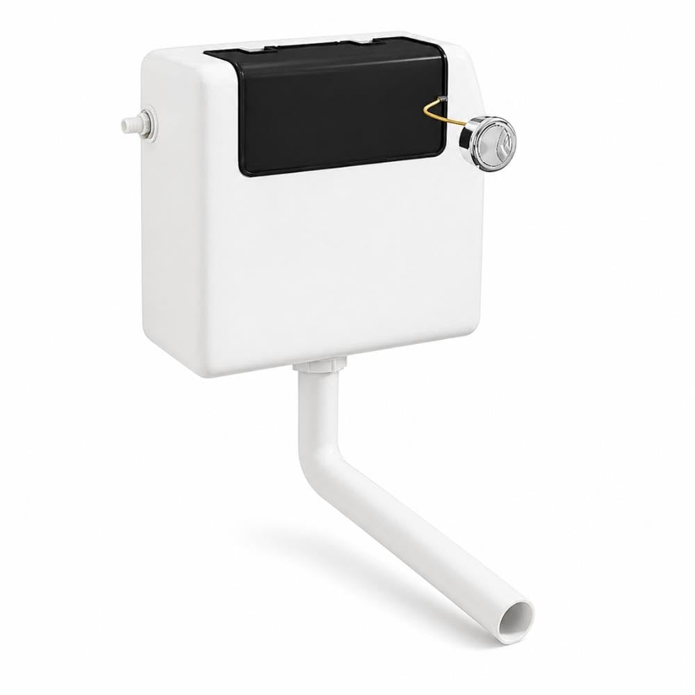 Small Compact Top Access Concealed Toilet Cistern Dual Flush + Push Button