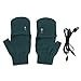 USB Heated Gloves,Full & Half Fingerless Gloves, Warm Heating Thermal Gloves for Men, Knitting Typing Gloves, Warm Heating Mitten, Heated Winter Gloves for Hiking Outdoor Sports