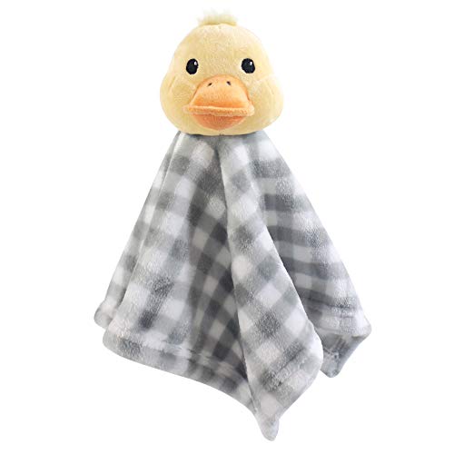 Image of Hudson Baby Unisex Baby Animal Face Security Blanket, Duck, One Size