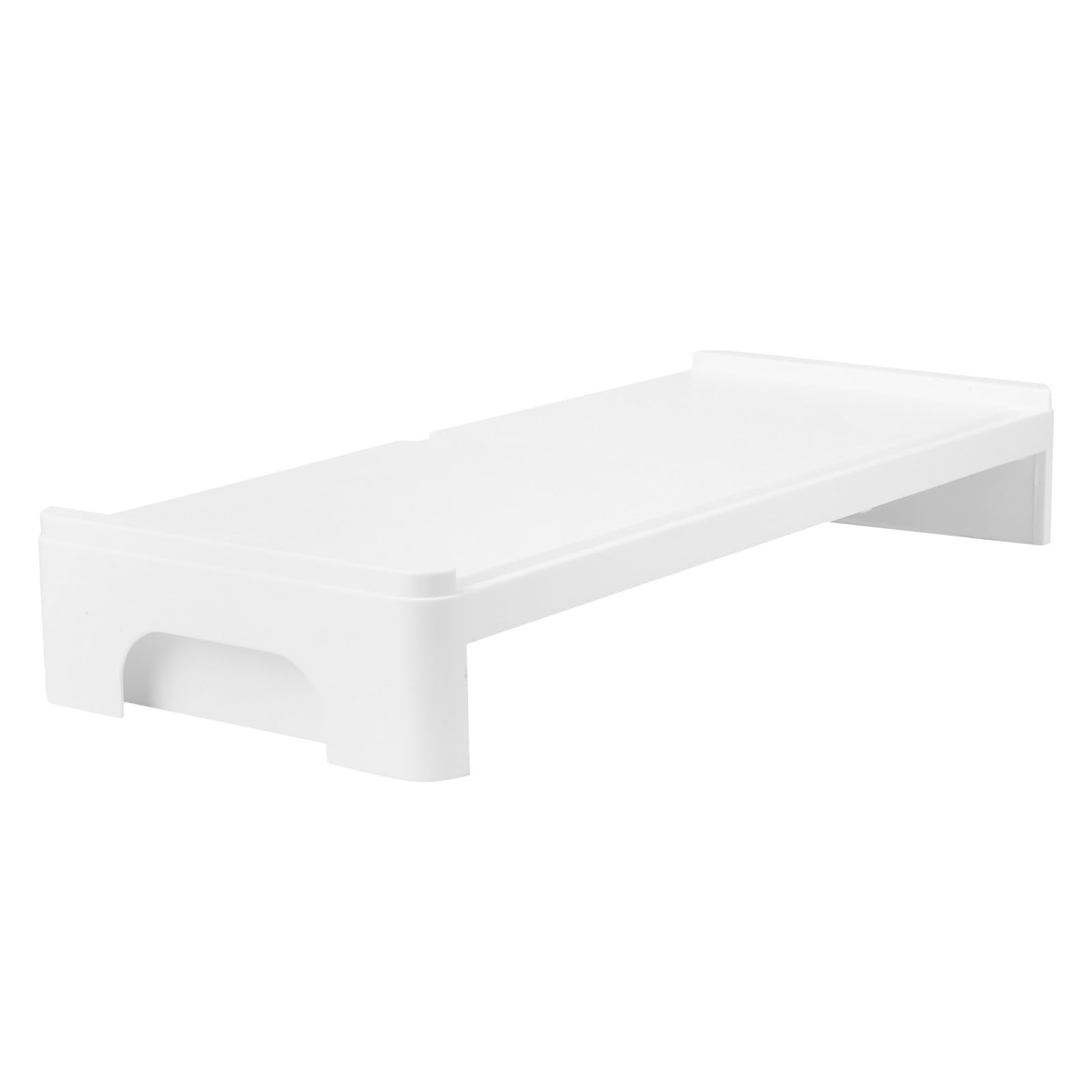 ABOOFAN Soporte para Monitor de Ordenador Blanco sin Cajones, Estante Elevador Multifuncional para PC y Portátil, Accesorio Ergonómico para Escritorio de Oficina y Hogar, Alzador