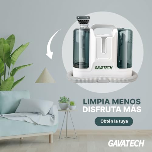 GAVATECH aspirador de tapicerias y alfombras Limpiador de manchas multisuperficie, máquina para limpiar tapicerias, sofás, moquetas, cristales.Aspiradora de agua tapiceria con 6 accesorios - imagen 6