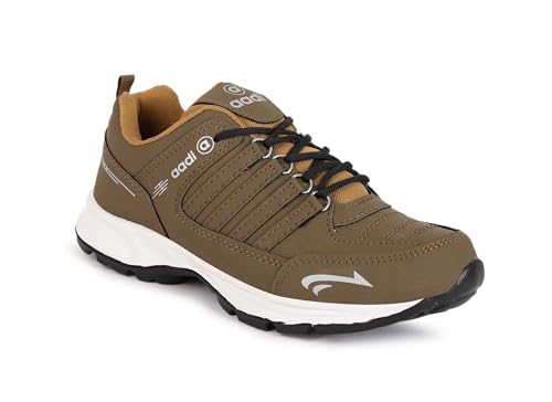Image of AADI Men's Comfortable Lightweight Synthetic Leather Running, Walking & Gym Casual Sports Shoes