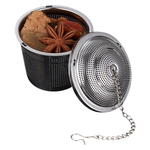 Bola de filtro de especias - Colador portátil de acero para especias, infusor de té de grado alimenticio, lavavajillas, suministros de cocina seguros para la cocina, el hogar