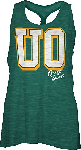 Three Square by Royce Apparel NCAA Oregon Ducks Junior's Chelsea Knobi Tank Top, X-Large, Green