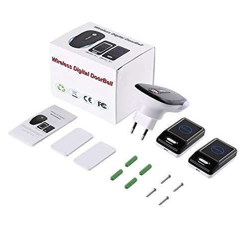 ghfcffdghrdshdfh Wireless Digital Doorbell Kit with 2 Transmitters and 1 Receiver Touch Sensor