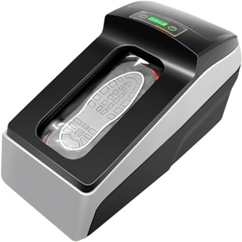 Automatyczny dozownik ochraniaczy na buty – maszyna LCD o wydajności 1000 sztuk, folia antypoślizgowa do użytku wewnątrz pomieszczeń, szybki wydruk (Grey)
