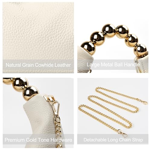 DORIS&JACKY Small Top Handle Clutch Bag for Women Designer Crossbody Purse With Pearl Tote Handle and Chain Strap3