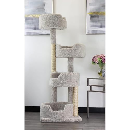 Escalera para Gatos Maykoosh de Madera Maciza Beige miniatura 1