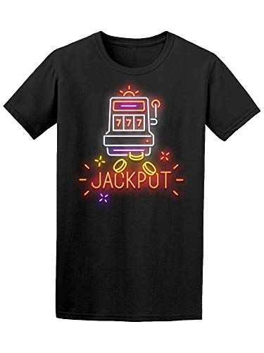 Smartprints Casino Slots Jackpot Sign Tee Men's Black
