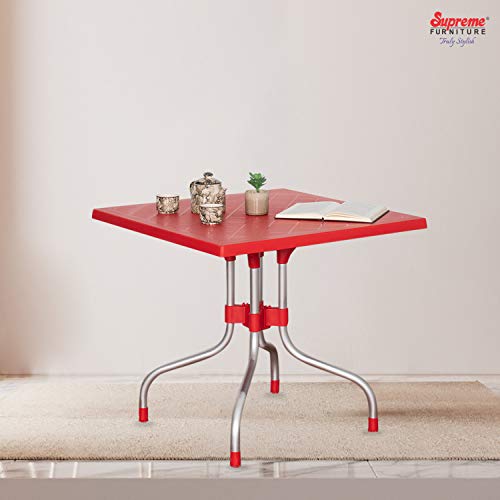 Supreme-Olive-4-Seater-Plastic-Dining-Table-for-Home-Coke-Red
