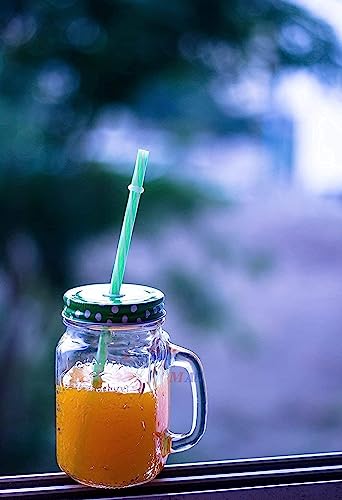 Image of 400ml Glass Sipper Mug with Leather Grip Sleeve - Leak-Proof Lid & Straw | Reusable Tumbler for Hot & Cold Beverages, Water, Juice, Coffee | Home, Bar, Office Use (Mason JAR)