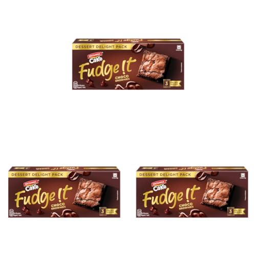 Image of Britannia Cakes Fudge It Chocolate Brownie, 120 g (Pack of 3)
