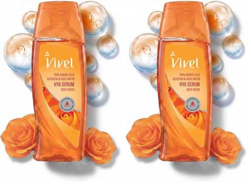 Image of Vivel Hya Serum Hydrating Body Wash 200ml|Hyaluronic Acid, Glycerin & Rose Water|Deep Intense Daily Hydration Shower Gel|Improve Dry Rough Skin Texture |Dermat Recommended |No Paraben|For Men & Women