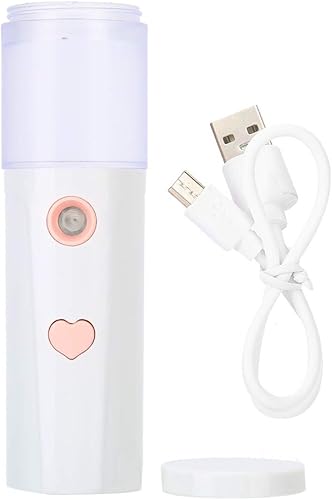 Rociador de hidratación facial, 1.0 fl oz USB recargable Nano Face Mist Herramientas para el cuidado de la piel (blanco)