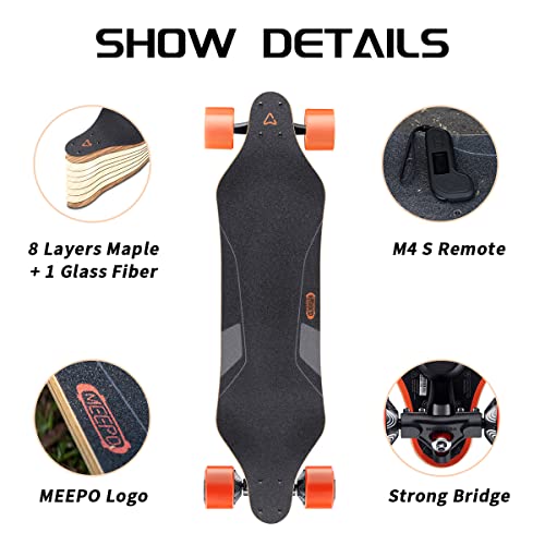 Meepo Electric Skateboard with Remote, Powerful, Maneuverable, Stable 20 Miles Long Range for Adults and Teens, Shuffle(V4) ER
