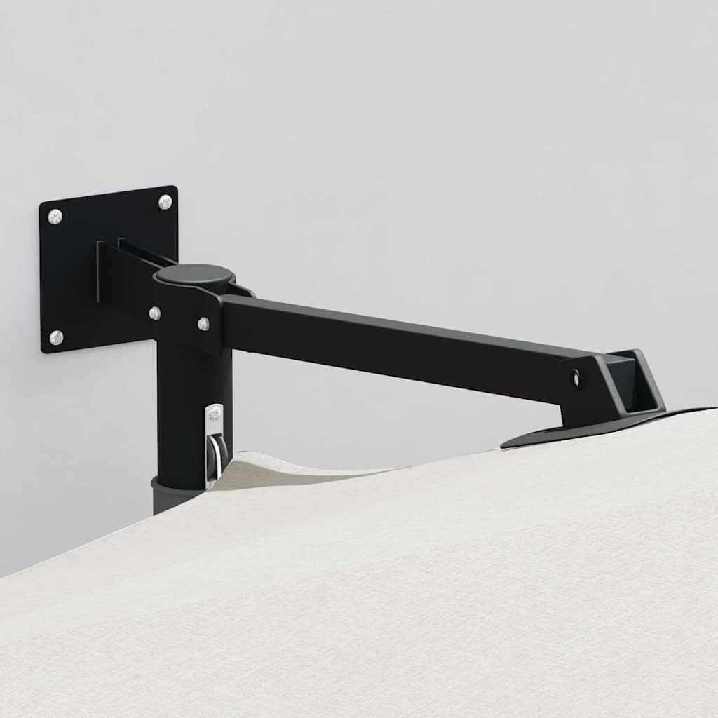Ombrellone da giardino azzurro, 248 x 248 x 148 cm, inclinabile, con manovella, salvaspazio, per terrazza, balcone e giardino