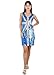 Anna-Kaci Women's Sleeveless V Neck UK Flag Union Jack British Sequin Mini Dress, X-Large Blue