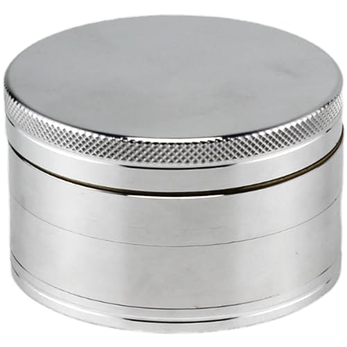Evergreen Labs Grinder Groß Metall Crusher Kräutermühle Crinder Aus 100{b9f3e29a97c375f606b02cfcafe241668f42ac8063c196c2417bd4f3315f4e53} Aluminium, Durchmesser Größe 63mm 4 Teilig, Farbe Silber mit Scraper Für Getrocknete Kräuter, Spice, Gewürze Evergreen Labs Grinder Groß Metall Crusher Kräutermühle Crinder Aus 100{b9f3e29a97c375f606b02cfcafe241668f42ac8063c196c2417bd4f3315f4e53} Aluminium, Durchmesser Größe 63mm 4 Teilig, Farbe Silber mit Scraper Für Getrocknete Kräuter, Spice, Gewürze