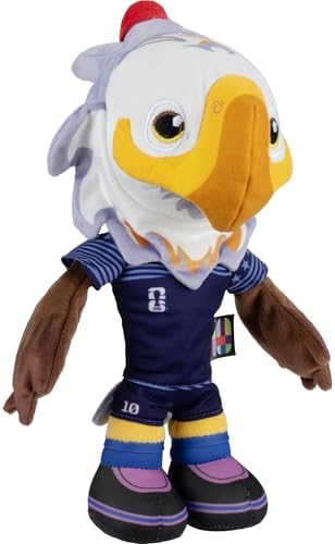 Jazwares FIFA® World Cup 2026 USA 8-Inch Plush - Official Clutch™ Bald Eagle Mascot with Blue Uniform, Soft Collectible Toy for Fans - Ages 3+ — view 3