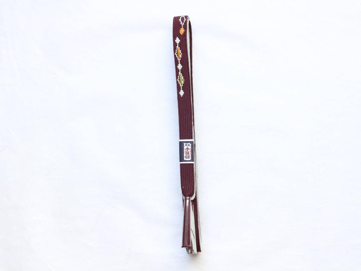 正絹 帯締め 茶古代 常盤色 晒柿 小紋 紬 色無地 付け下げ用 訪問着 切り房