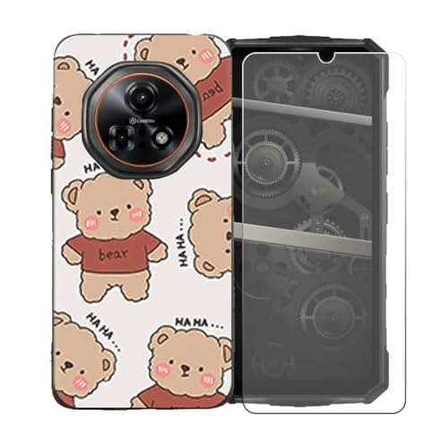 �pGYDQQKJ�P�[�X Doogee Fire 7 Pro + �����K���X�X�N���[���ی�t�B���� �A���ȃ\�t�g�V���R���P�[�X�ی�TPU�J�o�[�̃P�[�X�J�o�[ �p�� (6.56") - LLM48