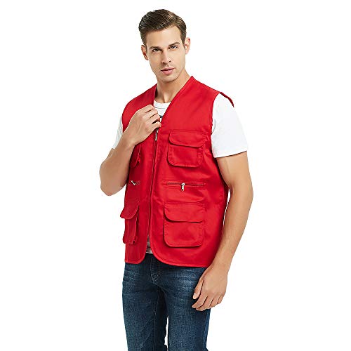TopTie Adult Supermarket Volunteer Vest Travel Safari Multi-pocket Waistcoat3