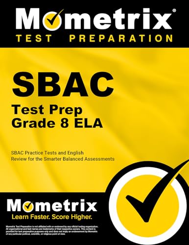 SBAC Test Prep Grade 8 ELA: SBAC Practice Tests and English Review for the Smarter Balanced Assessments cover