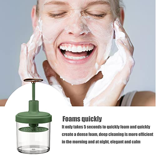 Sduseio Face Cleanser Bubbler Foam Maker Face Foaming Maker Foam For Cleaning, Foam Maker Cup For Face Wash Shower Shampoo,White #TOP1
