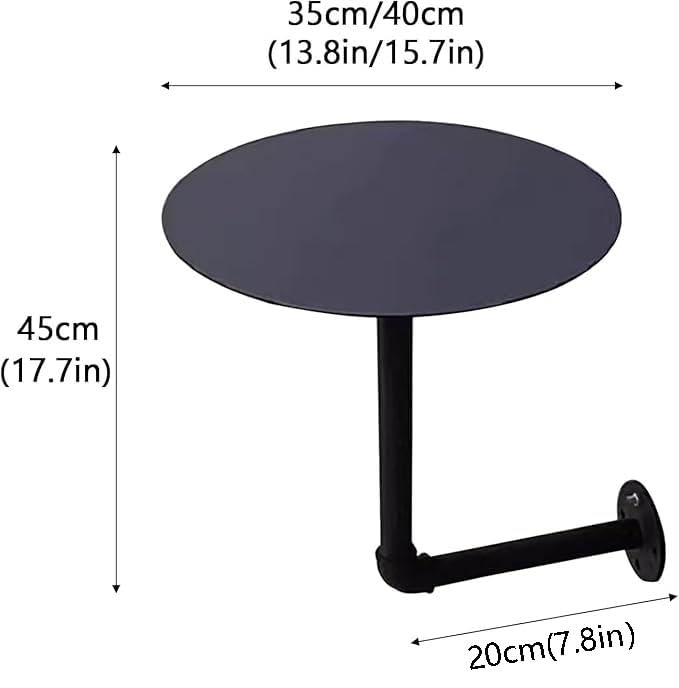 Tavolino in ferro battuto, con piano in metallo battuto, piccolo tavolino rotondo, tavolo da pub, per colazione, bar, caffè, tè, per ristoranti e bistrot