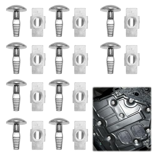 Fixation Cache Moteur Citroen, 10 pièces Fixation Cache Moteur pour Peugeot 3008, Fixation Cache Moteur pour Peugeot, Clips De Protection En Alliage D'aluminium, pour...