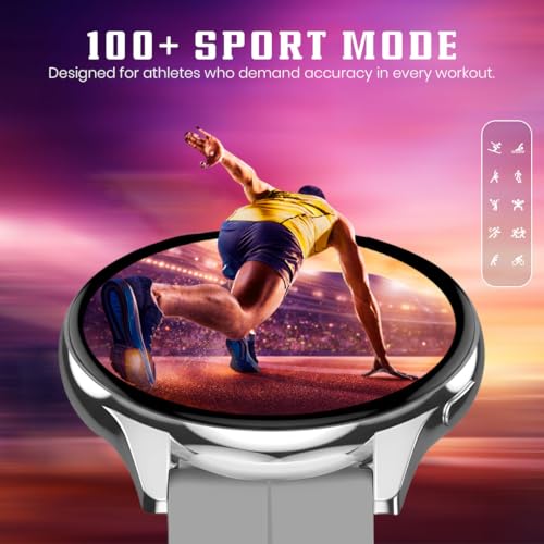 Image of PunnkFunnk Active 5 Smart Watch with 1.3 inch AMOLED HD Display | Bluetooth Calling, AI Voice Assistant, 100+ Sports Modes, Heart Rate & SPO₂ Tracking, IP68 Waterproof for Men & Women- (Grey)