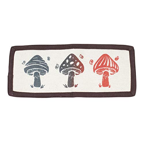 Mushroom Print Bi Fold Wallet-Brown