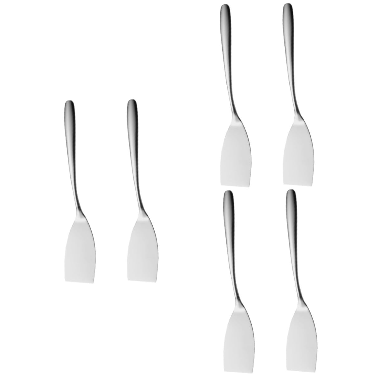 BESPORTBLE 6pezzi Spatole da Cucina Acciaio Inossidabile Spatole per Bistecche e Cottura Utensili da Cucina Compatti e Durevoli per Piccole Cucine e Barbecue
