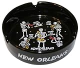 Artisan Owl New Orleans Skeleton Jazz Band Souvenir Ashtray for Indoor and Outdoor Use