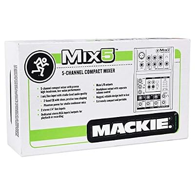 Mackie Mix5 5-Channel Compact Mixer, Black